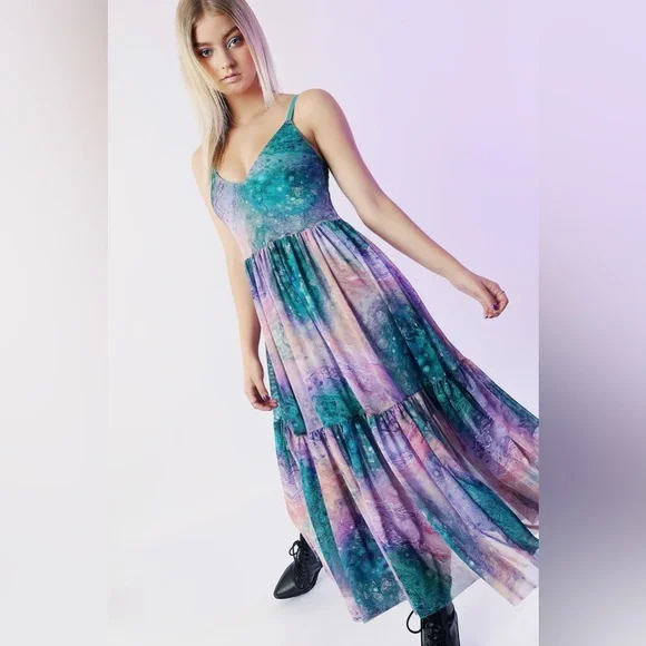 Blackmilk Jupiter Sheer Midaxi Dress ~ LIMITED Size Large - Picture 1 of 12